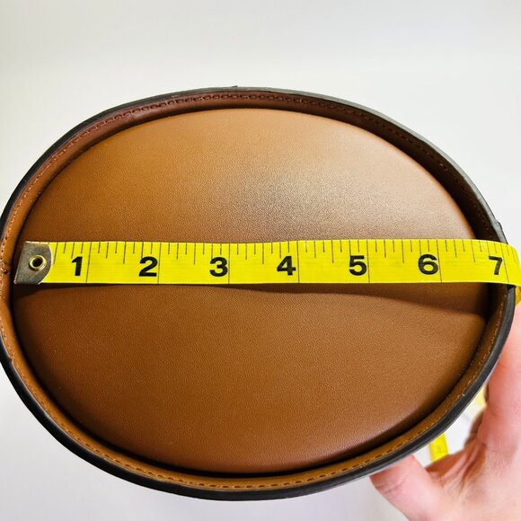 MICHAEL Michael Kors Townsend Straw Bucket Bag Tan Raffia Leather Tote - Picture 12 of 16